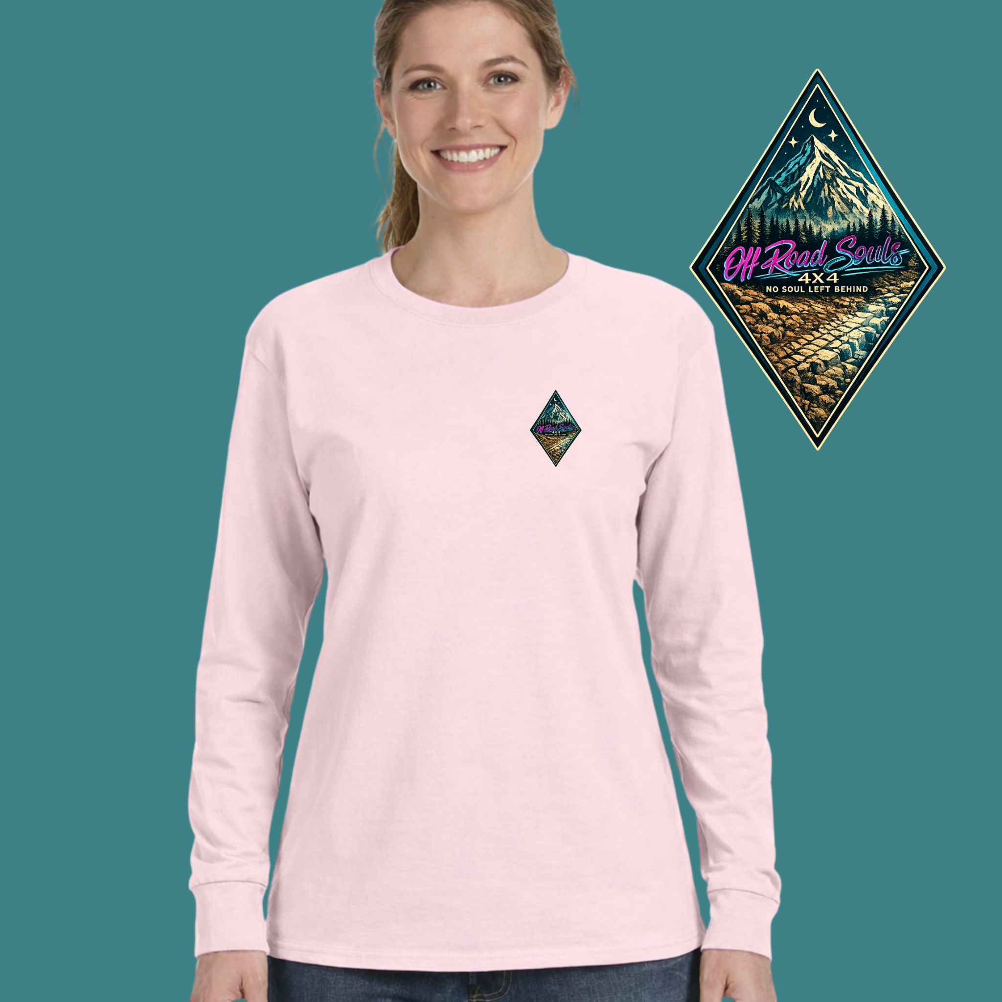 Retro Diamond Long Sleeve Tee
