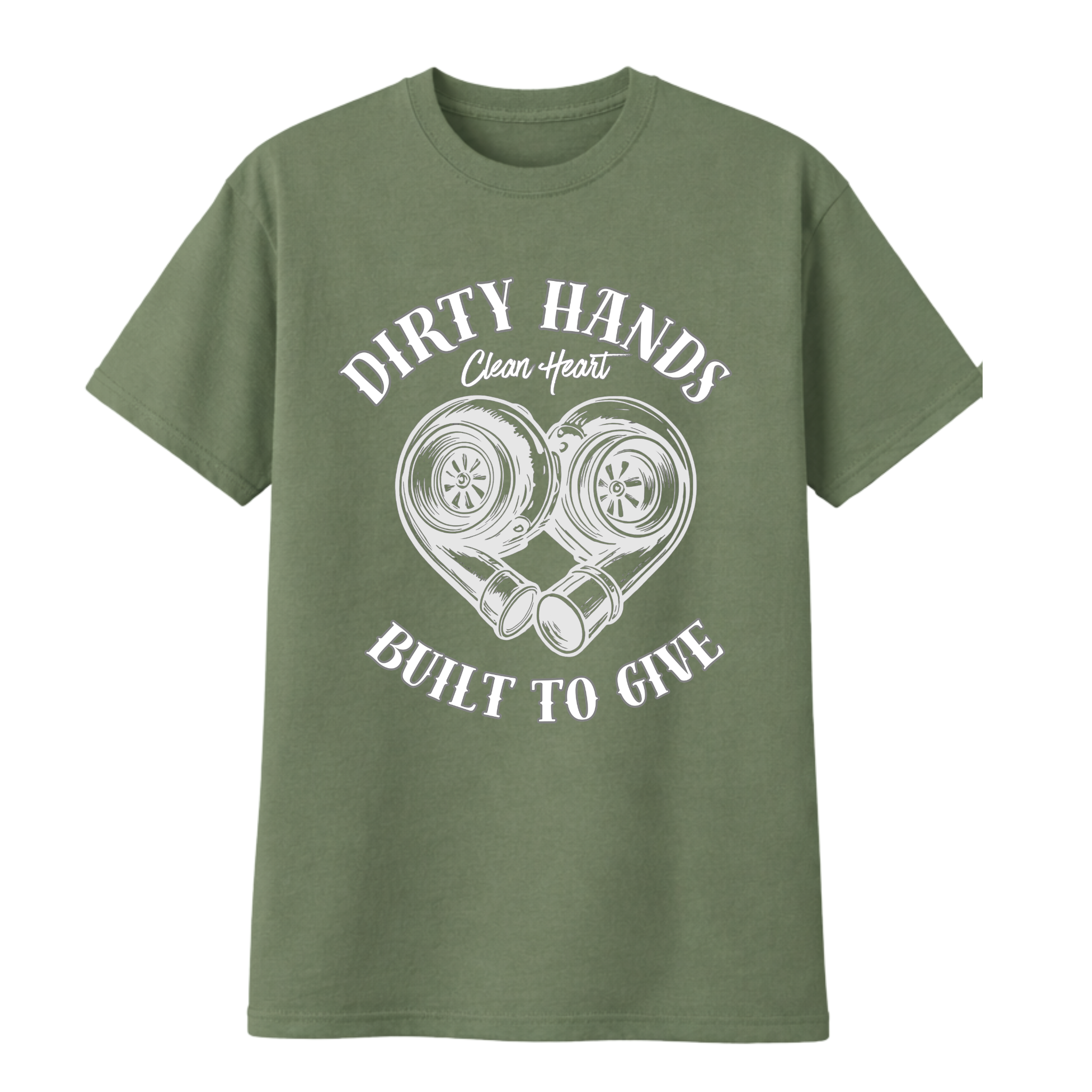 Dirty Hands. Clean Heart. Built to Give Tee
