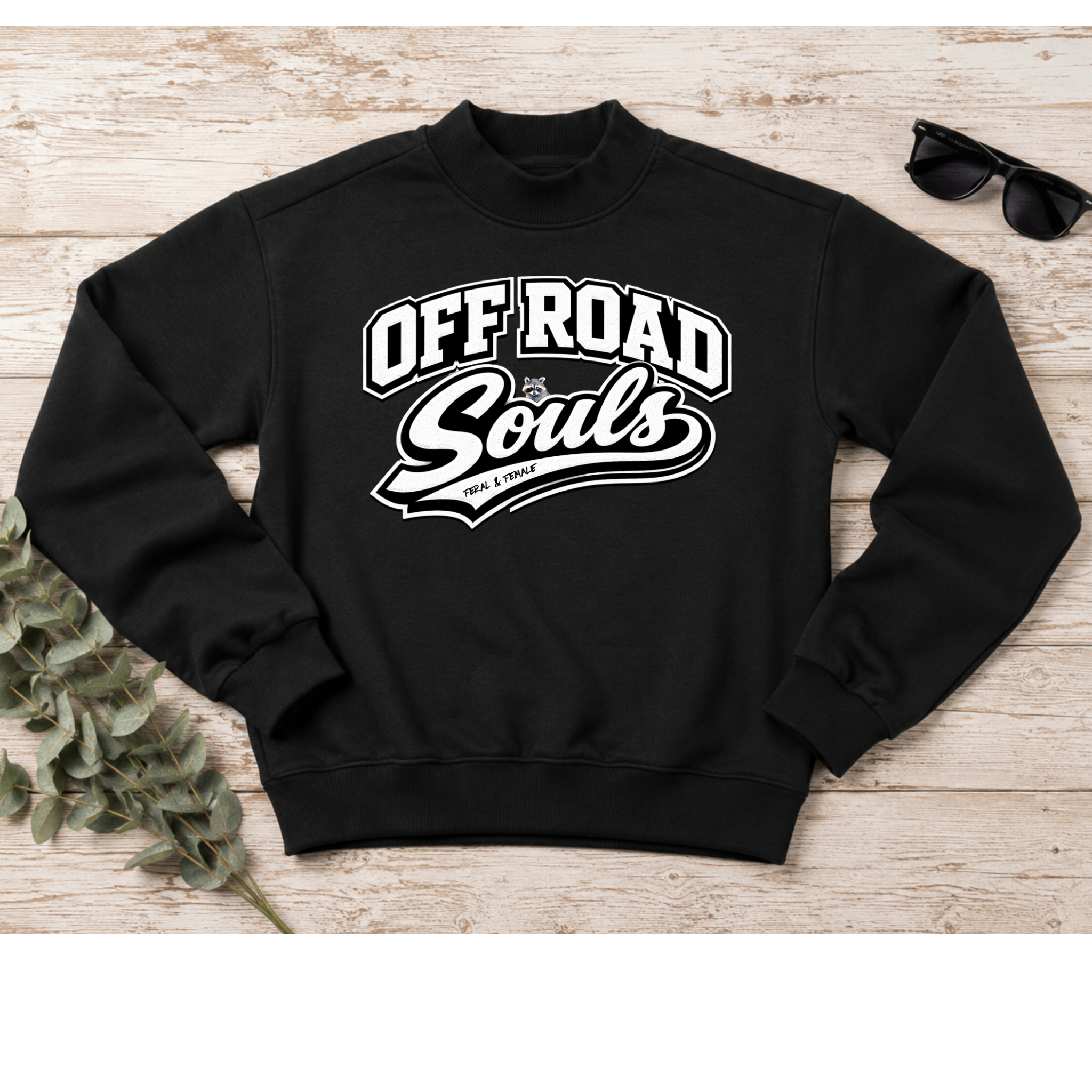 Feral & Female Mock Neck Sweatshirt